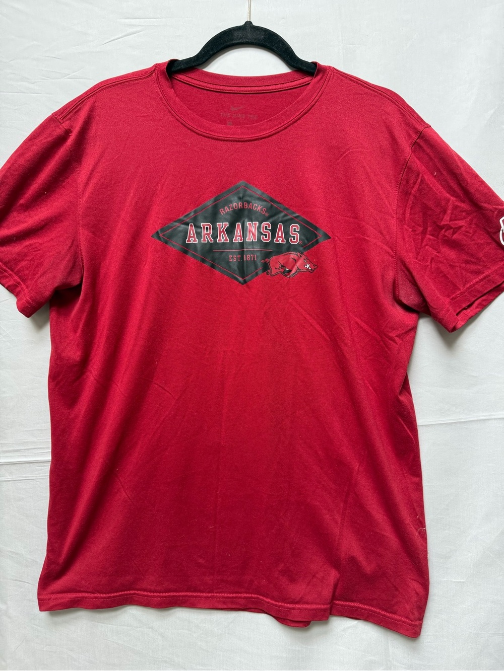 Nike Red Arkansas Razorbacks Graphic Crew Neck T-Shirt Size L